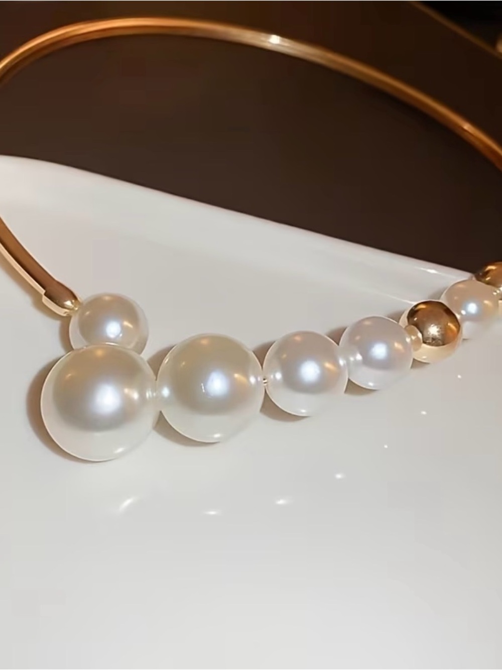 Classic Pearl Collar Necklace - Picture 3 of 6